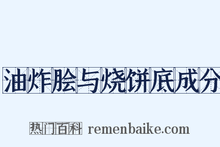 油炸脍与烧饼底成分是什么意思的图片